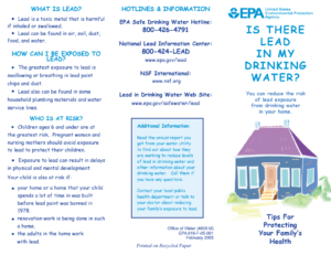 What can I do to reduce the lead in my drinking water?